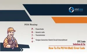 What is the P0744 OBD-II Error Code?